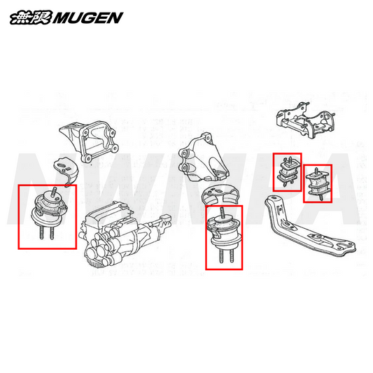 MUGEN ENGINE MOUNT SET - 4 PIECE SET - 00-09 S2000